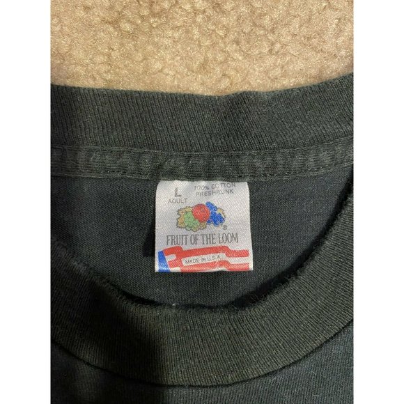 Vintage Native American Feather T Shirt Size L Black Fruit Of The Loom USA Made - Picture 7 of 7